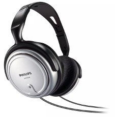 Headphones Stereo TV Philips SHP2500 3.5 mm Silver - Black