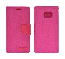 Book Case Goospery Canvas Diary for Samsung SM-G930F Galaxy S7 Pink by Mercury