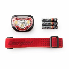 Energizer Vision HD Headlight 3 Led 300 Lumens IPX4 with Batteries 3 x AAA Red