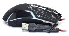 Wired Mouse R-horse RH-1990 Robocop Series with 5 Buttons and 3200 DPI Black - Grey