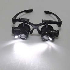 Magnifying Headlamp 9892GJ 10x, 15x, 20x, 25x with Led in Eyeglass Frame