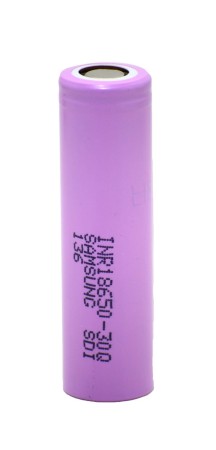 Rechargable Ιndustrial Τype Βattery Samsung 18650 INR18650-30Q Li-ion 3.7V 3000mAh 15A