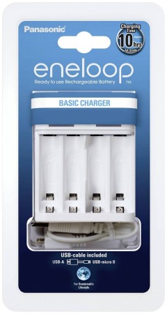 Battery Charger Panasonic Eneloop BQ-CC61E USB for AA/AAA