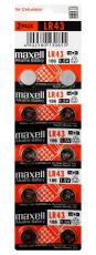 Buttoncell Maxell LR43/AG12/V12GA/RW84/LR1142 Pcs. 10