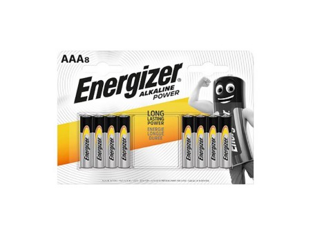 Battery Alkaline Energizer Alkaline Power LR03 size AAA 1.5V Pcs. 8