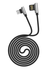 Data Cable Hoco U42 Exquisite Steel USB to Micro-USB Fast Charging 2.4A Black1.2 m.