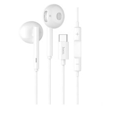 Hands Free Hoco L10 Earphones Stereo USB-C Compatible USB-C Devices Xiaomi Huawei Oppo Google Pixel White 1.2m