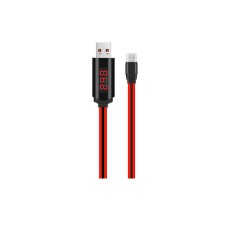 Data Cable Hoco U29 LED Display USB to Micro-USB 2A Fast Charging Red 1m
