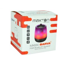 Wireless Speaker Bluetooth Maxton Barva MX680 3W with Built-in Microphone MicroSD AUX-In 3.5mm Jack and 5 lighting modes