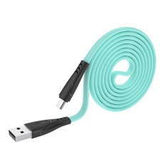 Data Cable Hoco X42 USB 2.4A Fast Charging to Micro-USB with Liquid Silicone 1m. Green