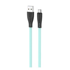 Data Cable Hoco X42 USB 2.4A Fast Charging to Micro-USB with Liquid Silicone 1m. Green