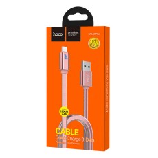Data Cable Hoco UPL 12 Plus USB 2.4A to Micro-USB with PVC Jelly and Bright Indicator 1.2m. Rose Gold