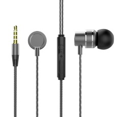 Hands Free Lenovo HF118 Earphones Stereo 3.5mm with Micrphone and Operation Control Buttons. Metal Black