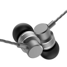 Hands Free Lenovo HF118 Earphones Stereo 3.5mm with Micrphone and Operation Control Buttons. Metal Black