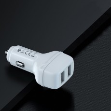 Car Charger Hoco Z36 Leader with 2 USB Outputs 5V 2.4A Max White
