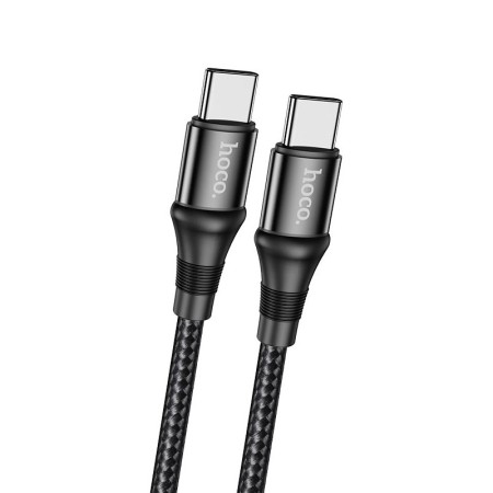 Data Cable Braid Hoco X50 Exquisito 3.0A USB-C to USB-C 5.0A 100W 20V 2m. Black