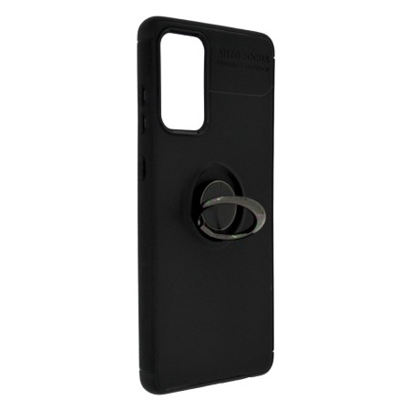 Case Ancus Autofocus Shockproof with Ring Holder για Samsung SM-A725F Galaxy A72 / SM-A726B Galaxy A72 5G Black