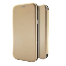 Book Case Ancus Magnetic Curve for Xiaomi Redmi Note 10 / Redmi Note 10S TPU Gold