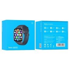 Smartwatch Hoco Y3 IP68 IPS Screen 1.69" 2.5D Glass 220mAh Bluettoth V5.0 Silicon Band Black