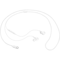 Hands Free Stereo Samsung Earphones EO-IC100BW Type-C White with Microphone and 1.2m Power Button