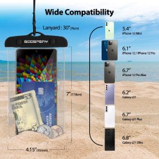 Waterproof Phone Pouch Ancus for Devices until Black 18.5x10.5cm