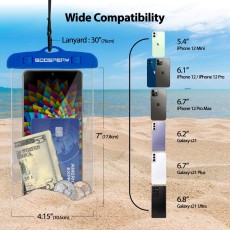 Waterproof Phone Pouch Goospery  for Cell Devices Blue 19x10.5cm