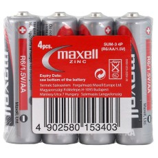 Battery Maxell R6 / AA Zinc Carbon 1.5 V Psc. 4