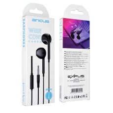 Hands Free Ancus Melody MD66 Semi in-Earbud Stereo 3.5mm Micrphone, Answer Button1,2m