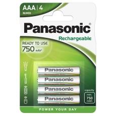 Rechargeable Battery Panasonic size AAA HHR4MVE/4BC 750 mAh 1.2V  Τεμ. 4