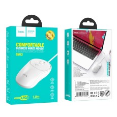 Wired Mouse Hoco GM13 Esteem with 3 Buttons White