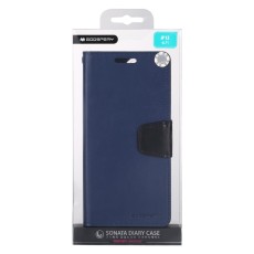 Book Case Goospery Sonata Diary Case for Apple iPhone 12 Pro Max Navy-Black
