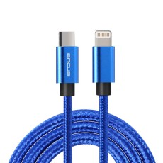 Data Cable Ancus Flow Plus E54 USB-C to Lightning 2.0A Reinforced Plugs and Braided Cable Blue 1m.