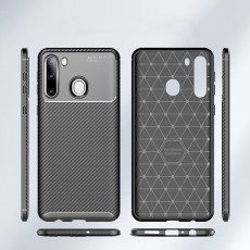 Case Ancus AutoFocus Carbon Fiber για Samsung SM-A215F Galaxy A21 Black