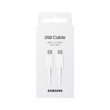 Data Cable Samsung EP-DX510JWEGEU USB-C to USB-C White Original 5A 1.8m