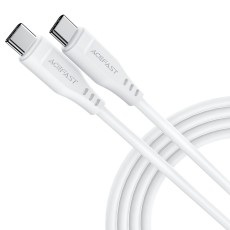 Data Cable Acefast C3-03 USB-C to USB-C Braided 3A 60W 1.2m White