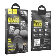 Tempered Glass Hoco G1 0.33mm Flash Attach Full Silk Screen HD for Apple 14 Pro Max Black