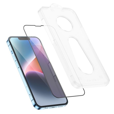 Tempered Glass Hoco A33 9Η Full Screen Protection 0.33mm Apple iPhone 14 Plus/13 Pro Max with Guide for Easy Positioning