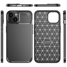 Case Ancus AutoFocus Carbon Fiber για Apple iPhone 14 Black