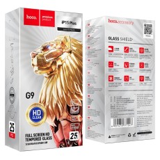 Tempered Glass Hoco G9 Full Screen H  for Apple iPhone 15 Plus Black Set 25Pcs