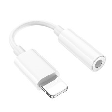 Adapter Hoco LS34 Lightning to 3.5 White Original IC Compatible with all Lightning Devices