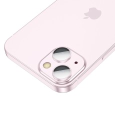 Camera Frame Film Hoco 3D Metal V12 Plus for Apple iPhone 15 / iPhone 15 Plus Light Pink