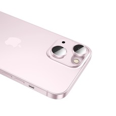 Camera Frame Film Hoco 3D Metal V12 Plus for Apple iPhone 15 / iPhone 15 Plus Light Pink