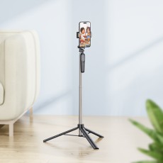 Holder and Selfie Stick Hoco K19 Soul Live Broadcast for Devices 4.5"-7" 70mAh Height 1.57m Black