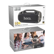 Wireless Speaker Hoco HA3 Drum TWS BT 5.0 4000mAh 2x10W with USB Micro SD and Wired Mic Black