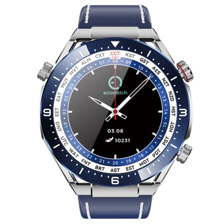 Ecowatch 1 is a smart watch that combines performance and functionality in a stylish and functional design. With a clear 1.95-inch touch screen, it offers a refined user experience. Ecowatch 2 has a 230mAh capacity battery that ensures long battery life,