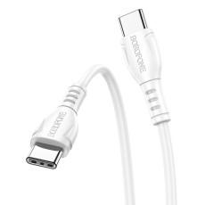 Data Cable Borofone BX51 Triumph USB-C to USB-C 60W 1m White