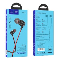 Hands Free Hoco M85 Platinum Sound Universal Earphones Stereo 3.5mm Deep Bass Black 1.2m