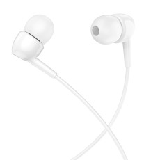 Hands Free Hoco M99 Celestial Universal Earphones Hi-Fi Stereo 3.5mm White 1.2m