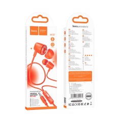 Hands Free Hoco M107 Discoverer Universal Earphones 3.5mm Orange 1.2m