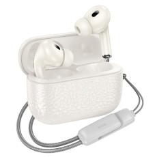 Wireless Hands Free Hoco EQ9 Duke TWS V5.3 320mAh 7h Talk Time with LED display and Siri Compatible Milky White